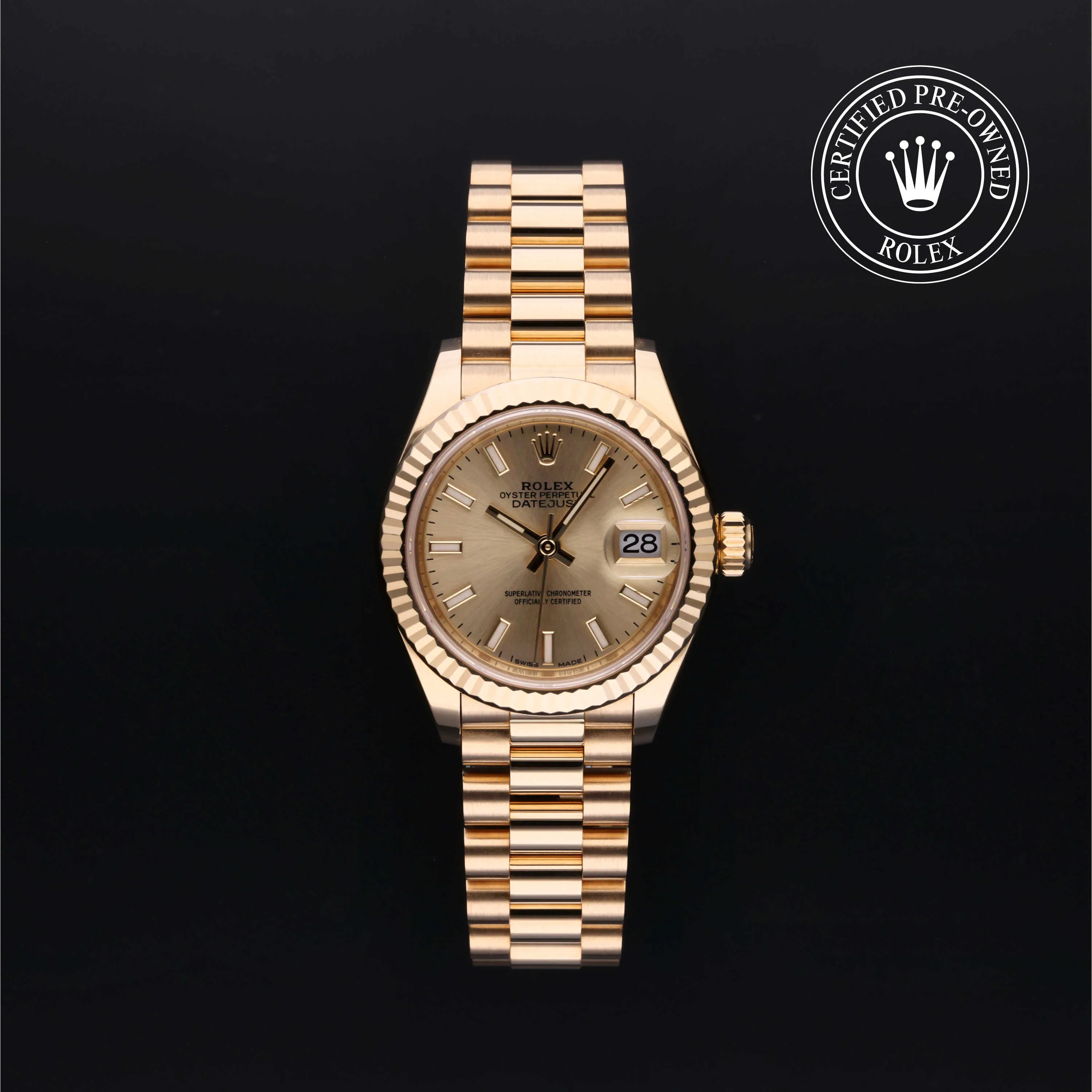 Rolex Lady-Datejust 279178 28mm Yellow gold Champagne