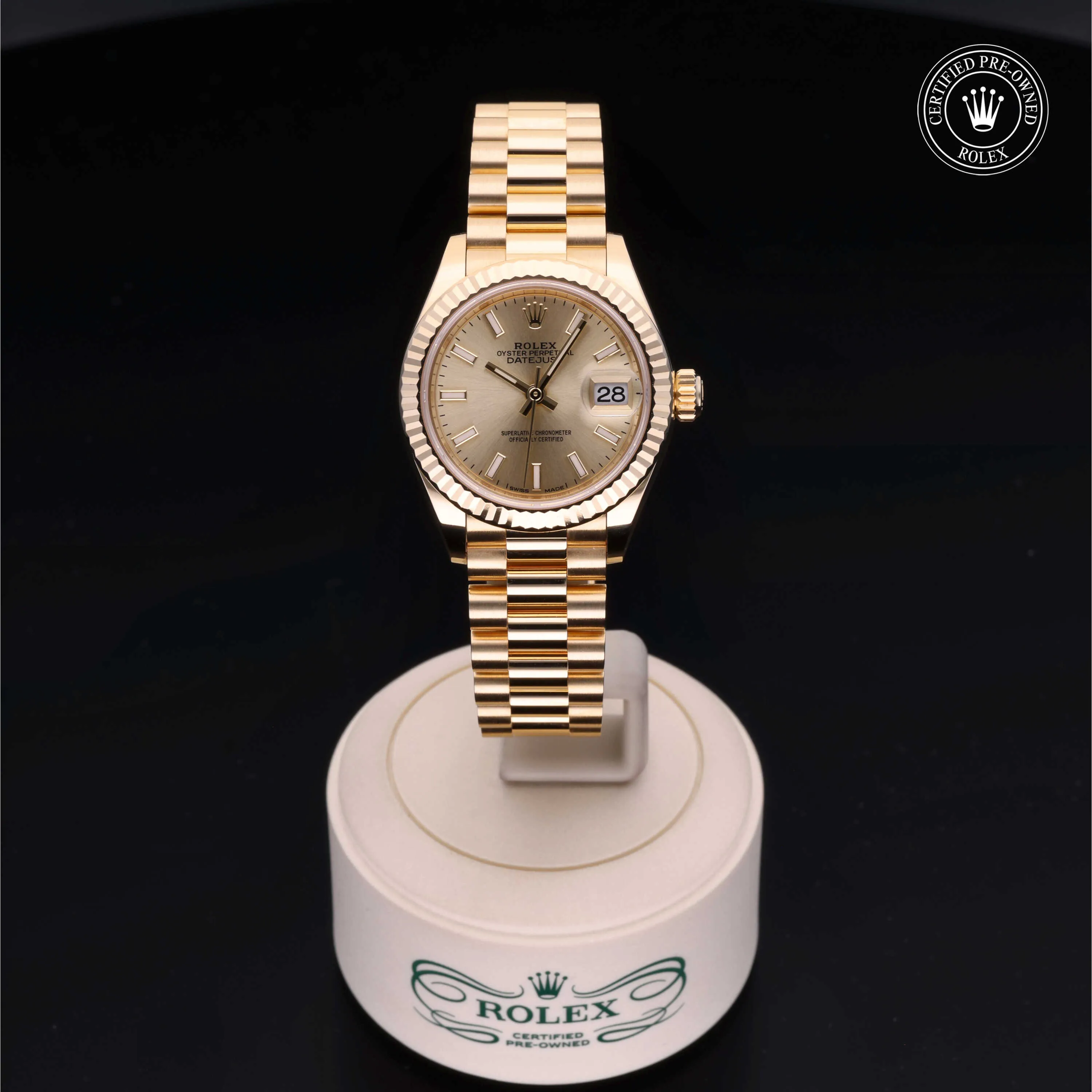 Rolex Lady-Datejust 279178 28mm Yellow gold Champagne 1