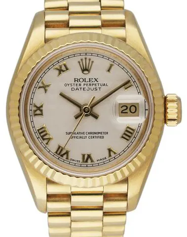 Rolex Lady-Datejust 69178 26mm Yellow gold Champagne