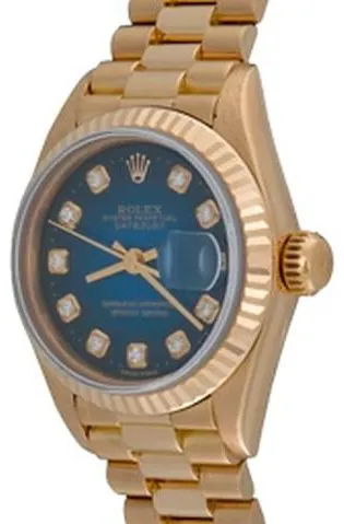 Rolex Lady-Datejust 69178 26mm Yellow gold Blue