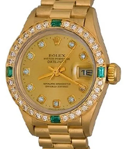 Rolex Lady-Datejust 69178 26mm Yellow gold Champagne