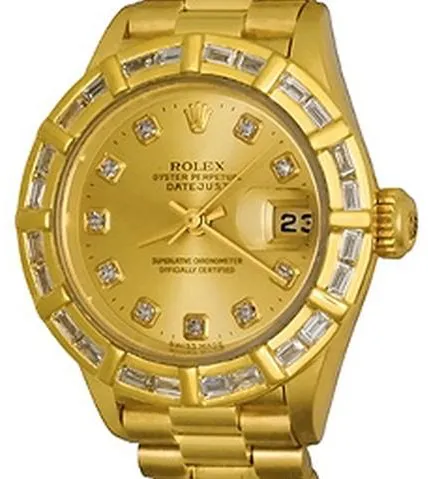 Rolex Lady-Datejust 69178 26mm Yellow gold Champagne