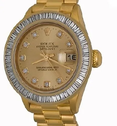 Rolex Lady-Datejust 69178 26mm Yellow gold Champagne