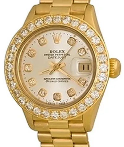 Rolex Lady-Datejust 69178 26mm Yellow gold Silver