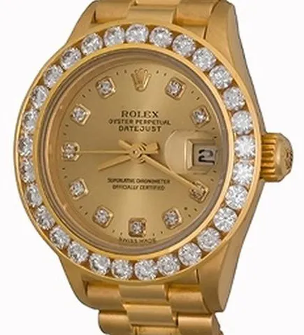 Rolex Lady-Datejust 69178 26mm Yellow gold Champagne