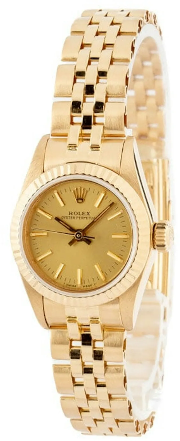 Rolex Oyster Perpetual 26 67198 26mm Yellow gold Champagne 5