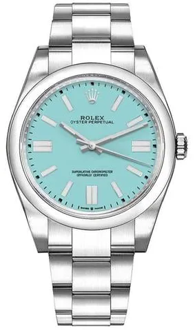 Rolex Oyster Perpetual 41 124300 42mm Stainless steel Turquoise