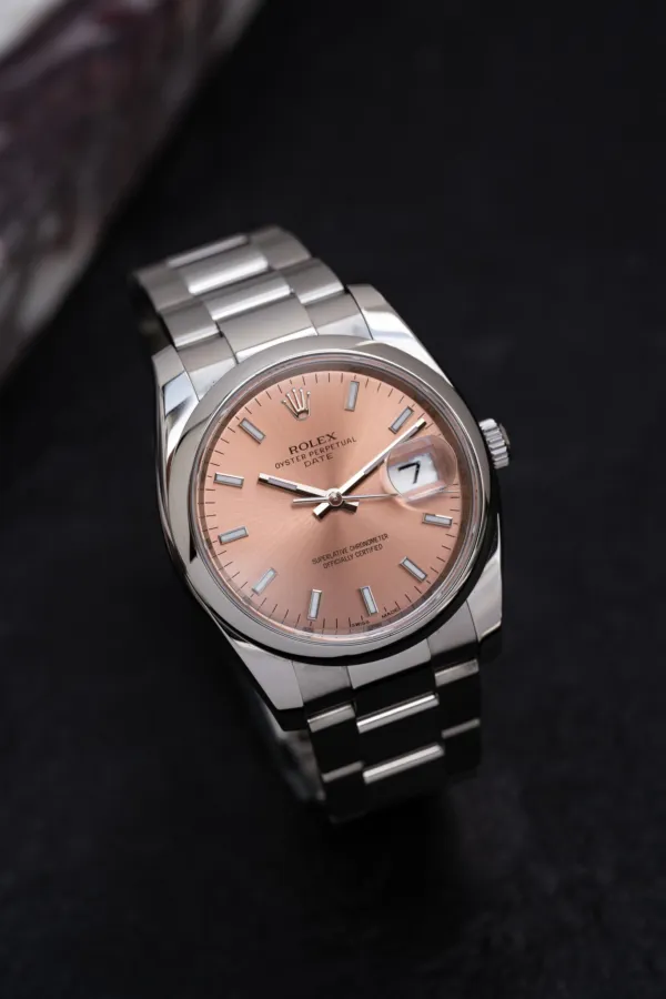 Rolex Oyster Perpetual Date 115200 34mm Acier Rose 6