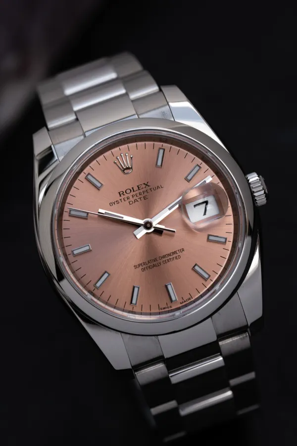 Rolex Oyster Perpetual Date 115200 34mm Acier Rose 9