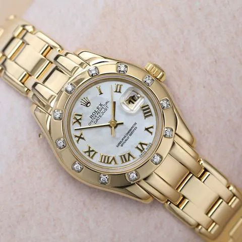 Rolex Lady-Datejust Pearlmaster 80318 29mm Yellow gold Mother-of-pearl