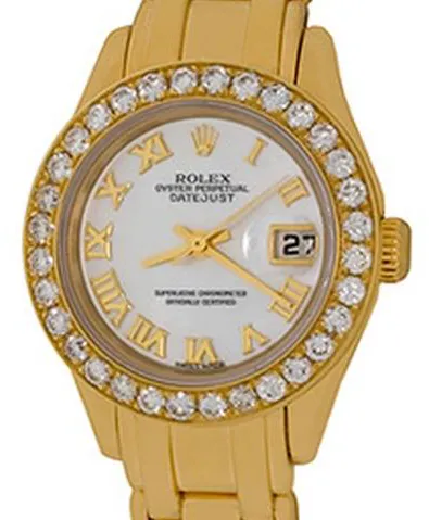 Rolex Lady-Datejust Pearlmaster 80318 28mm Yellow gold Mother-of-pearl