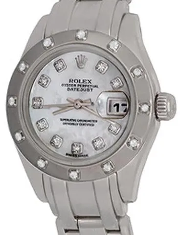 Rolex Lady-Datejust Pearlmaster 80319 28mm White gold Mother-of-pearl