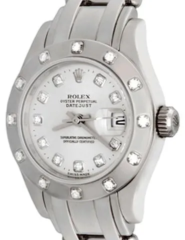 Rolex Lady-Datejust Pearlmaster 80319 28mm White gold Silver