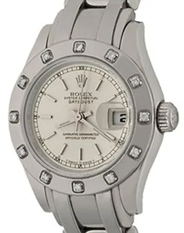 Rolex Lady-Datejust Pearlmaster 80319 28mm White gold Silver