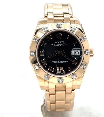 Rolex Pearlmaster 81315 34mm Rose gold Brown