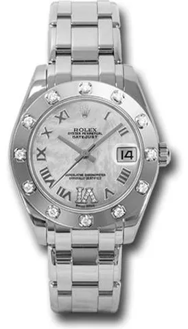 Rolex Pearlmaster 81319 34mm White gold Mother-of-pearl