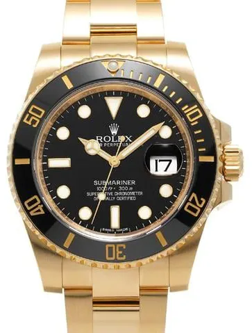 Rolex Submariner 116618LN 40mm Yellow gold Black