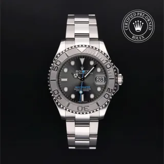 Rolex Yacht-Master 37 268622 Platinum and Oystersteel Gray