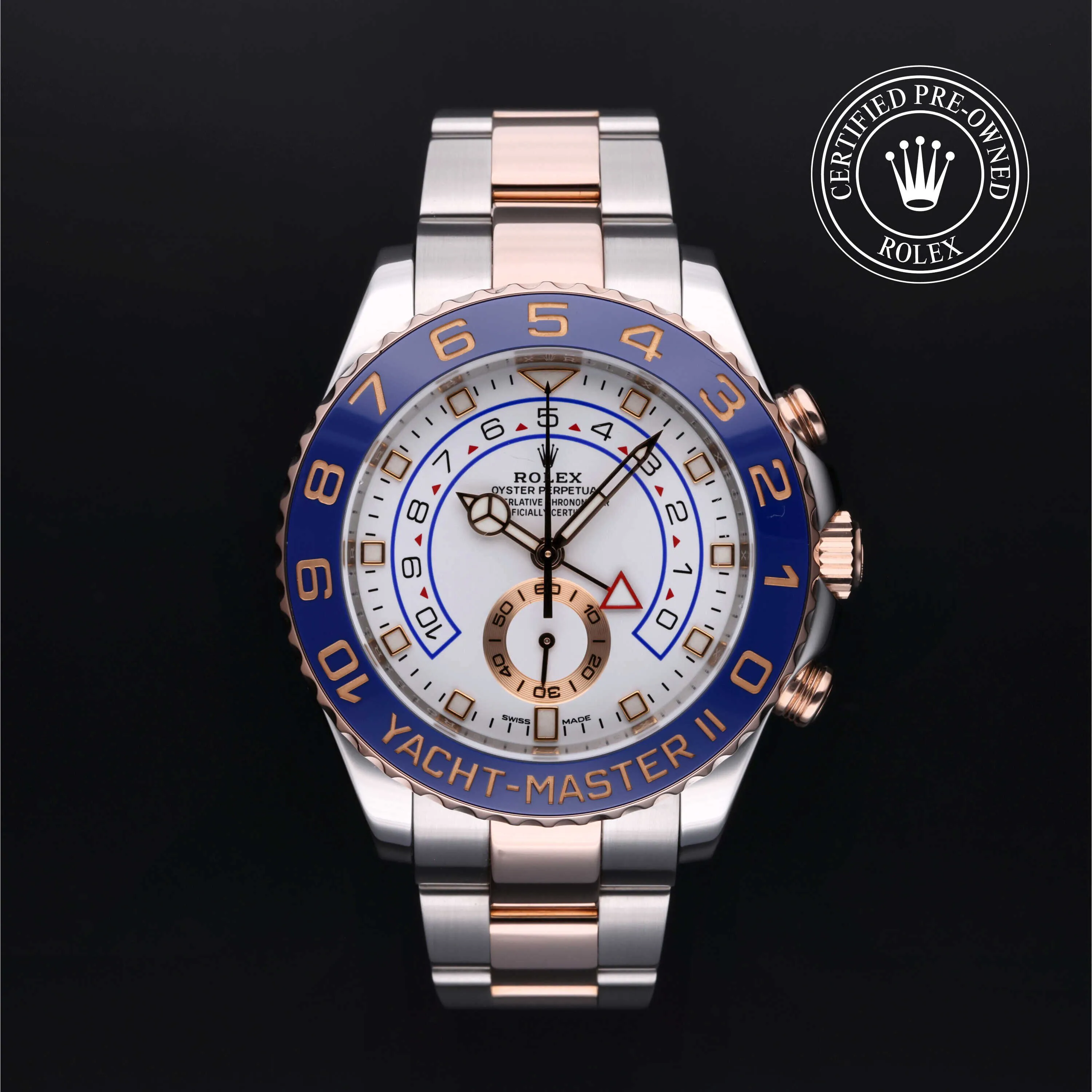 Rolex Yacht-Master II 116681 44mm Oystersteel and Everose gold White