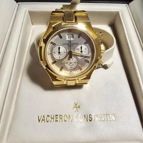 Vacheron Constantin Overseas Chronograph 49140 40mm Yellow gold Silver 4