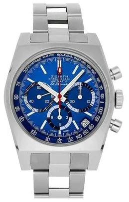 Zenith Revival 95.A3818.400/51.M3818 37mm Titanium Blue