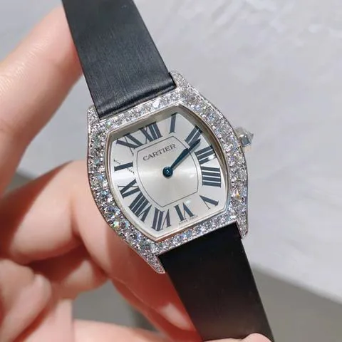 Cartier Tortue WA507231 34mm White gold Silver 1