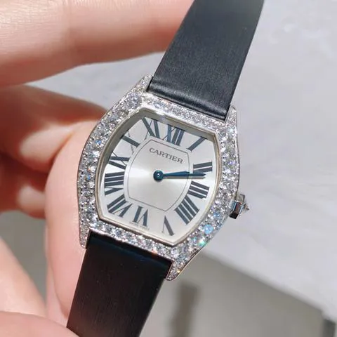 Cartier Tortue WA507231 34mm White gold Silver 2