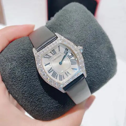 Cartier Tortue WA507231 34mm White gold Silver 4