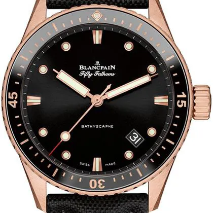 Blancpain Fifty Fathoms 5000-36S30-B52 A 43mm Rose gold Black