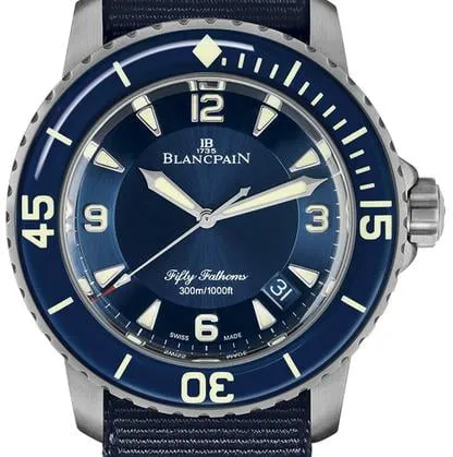 Blancpain Fifty Fathoms 5015-12B40-NAOA 45mm Titanium Blue