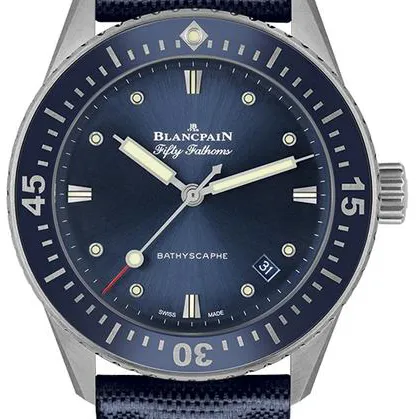 Blancpain Fifty Fathoms 5100-1140-O52A 38mm Stainless steel Blue