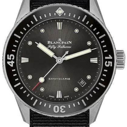 Blancpain Fifty Fathoms 5100B-1110-NABA 38mm Stainless steel Gray meteor