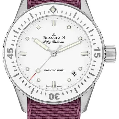 Blancpain Fifty Fathoms Bathyscaphe 5100-1127-NAVA 38mm Stainless steel White