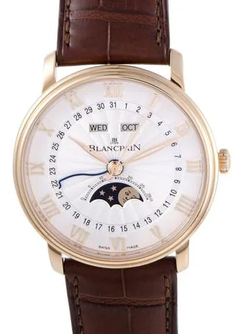 Blancpain Villeret 6664-3642-55B 40mm Rose gold White