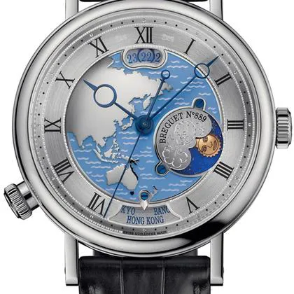 Breguet Classique 5717PT/AS/9ZU 43mm Platinum Blue and Artistic dial