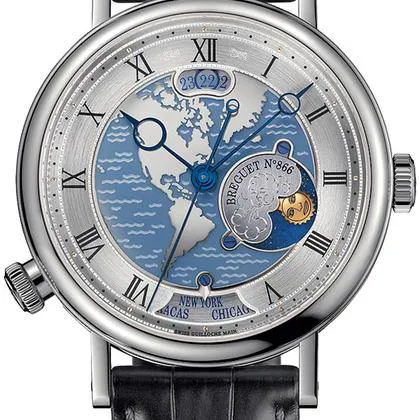 Breguet Classique 5717PT/US/9ZU 43mm Platinum Blue and Artistic dial