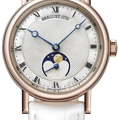 Breguet Classique 9087BR/52/964 30mm Rose gold White