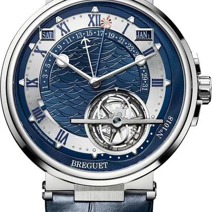 Breguet Marine 5887PT/Y2/9WV 43.9mm Platinum Blue