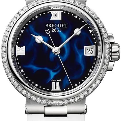 Breguet Marine 9518ST/E2/584/D000 34mm Stainless steel Blue