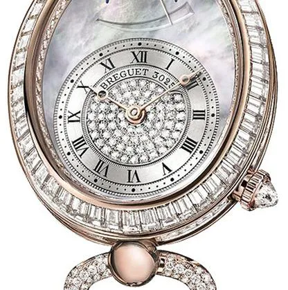 Breguet Reine de Naples 8909BR/8T/J29/DDDR 30.5mm Rose gold Silver and Gray