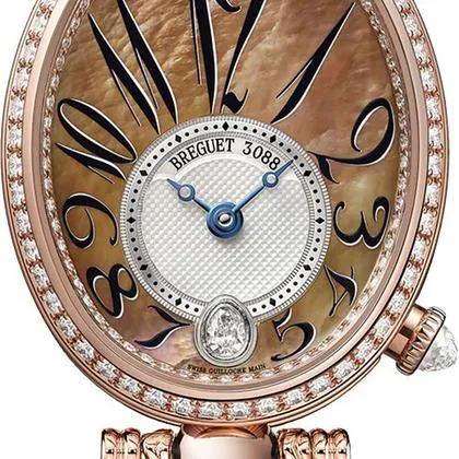 Breguet Reine de Naples 8918BR/5T/J20/D000 28.5mm Rose gold Mother-of-pearl