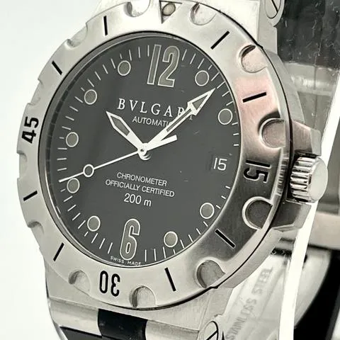 Bulgari Diagono SD 38 S 38mm Stainless steel Black