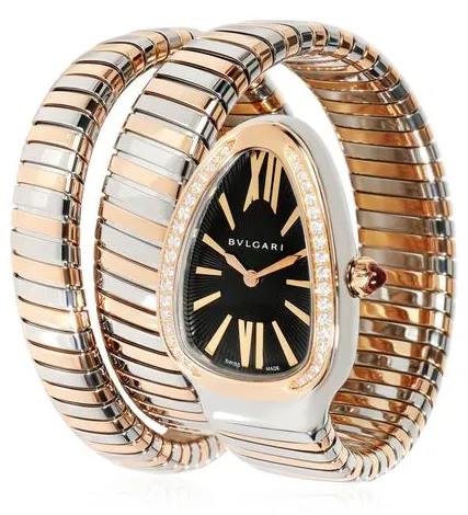 Bulgari Serpenti 102099 35mm Yellow gold and Stainless steel Black