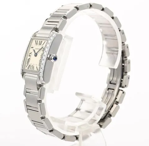 Cartier Tank Française W4TA0008 20mm Stainless steel White 1