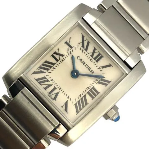 Cartier Tank Française W51008Q3 20mm Stainless steel White