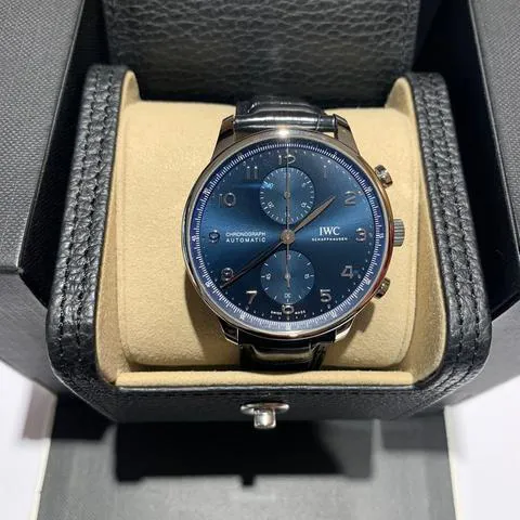 IWC Portuguese Chronograph IW371606 41mm Stainless steel Blue