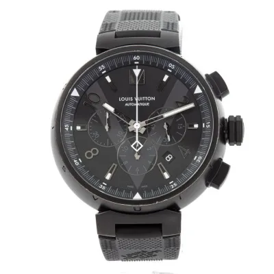 Louis Vuitton Tambour Q1A62Z 46mm Stainless steel and Black PVD Black