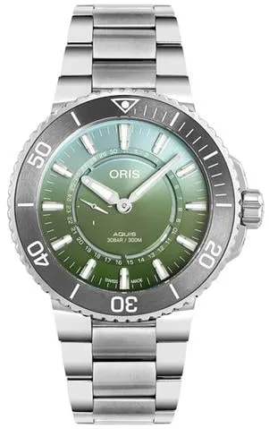 Oris Aquis 01 743 7734 4197 43.5mm Stainless steel Green