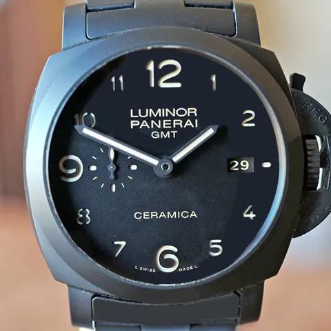 Panerai Luminor 1950 3 Days GMT Automa PAM 438 22mm Ceramic Black