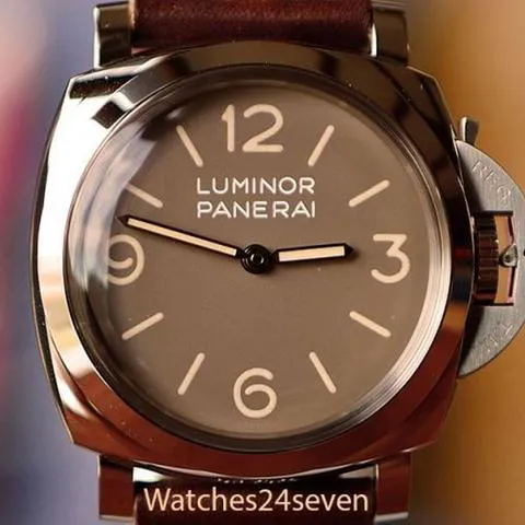 Panerai Luminor PAM663 47mm Stainless steel Brown